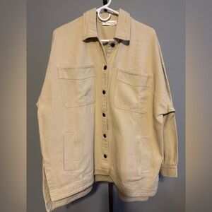 Little Mountain Vancouver Women’s Denim Coat Cream Color Size Small NWT